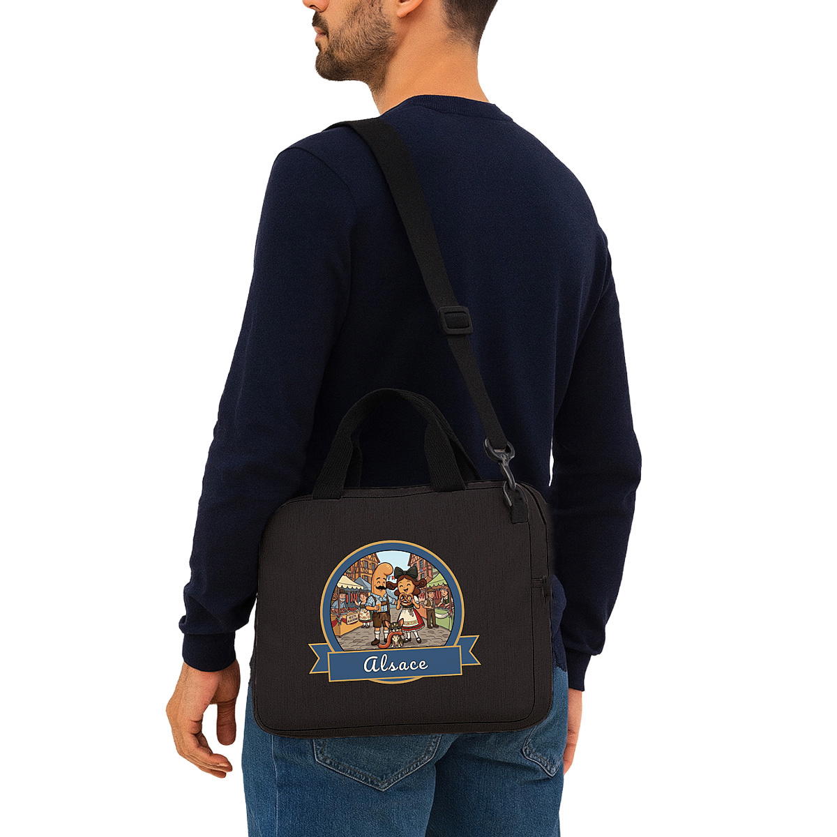 Sac pour ordinateur portable "Kékette et Vagina en Alsace"