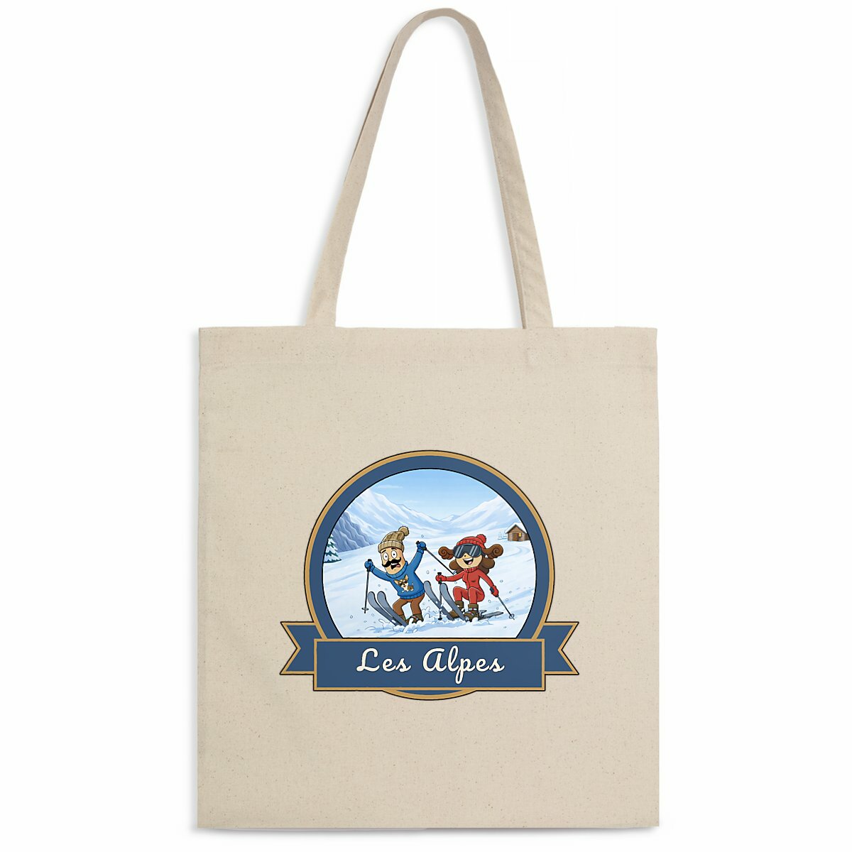 Totebag léger "Kékette et Vagina dans les Alpes" - Image