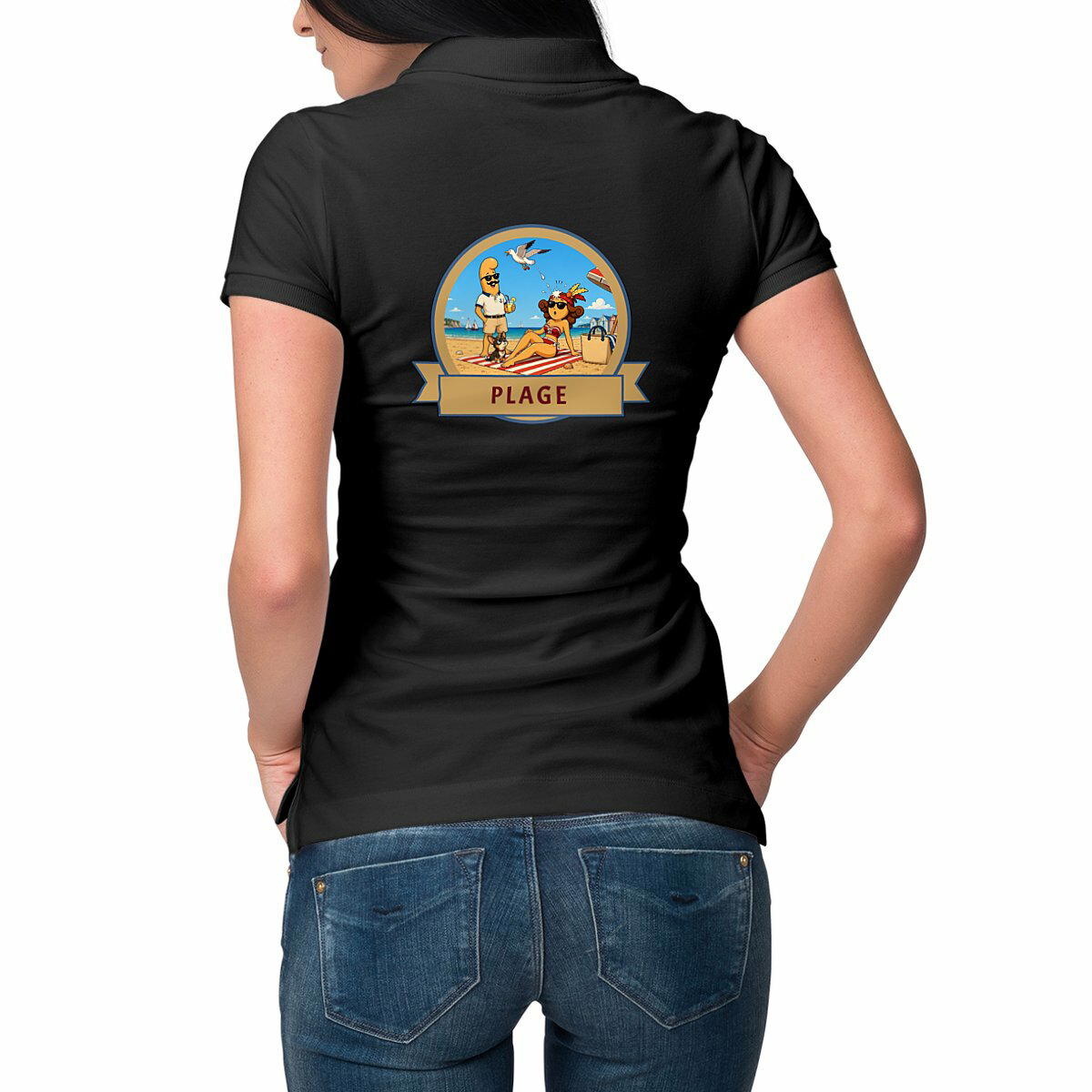 Polo Léger Femme - Kékette et Vagina à la plage