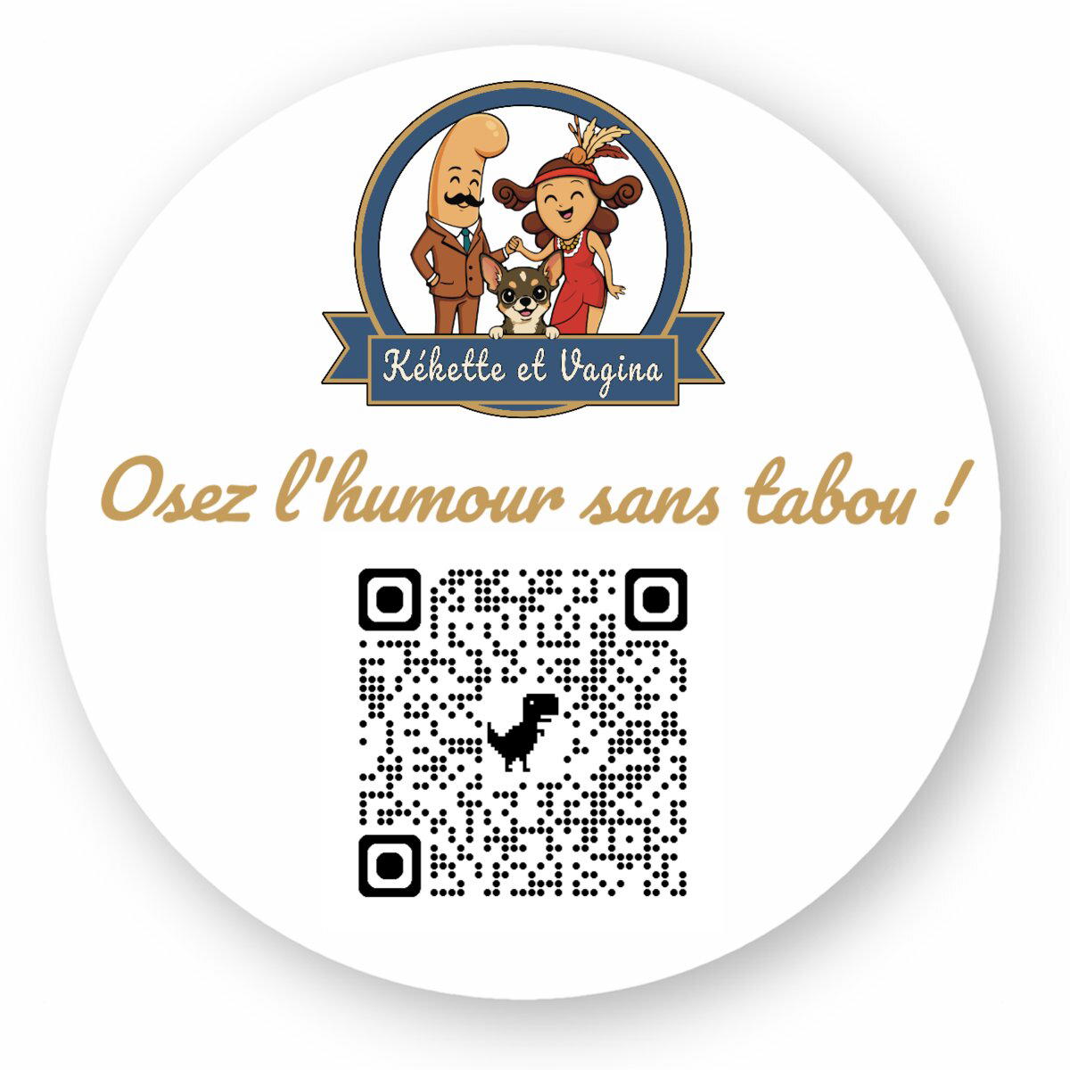 Stickers  "Kékette et Vagina Qr code"