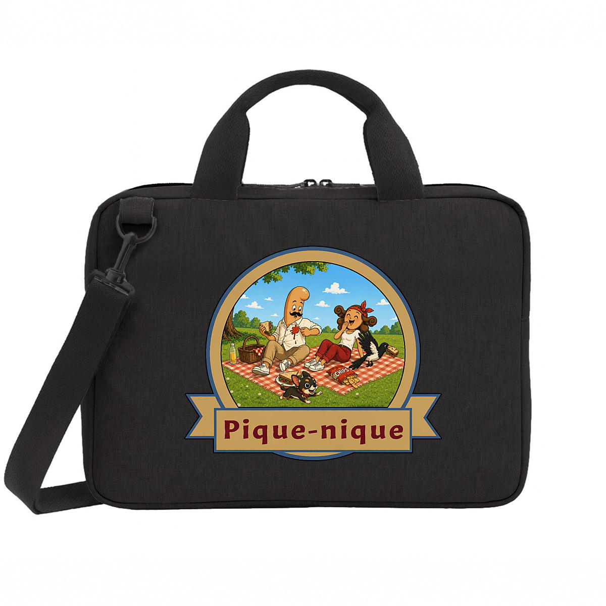 Sac pour ordinateur portable Kékette et Vagina au pique-nique - Image