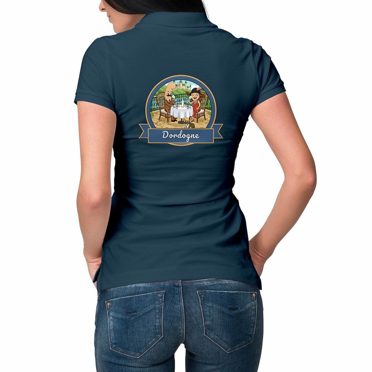 Polo léger femme "Kékette et Vagina en Dordogne"