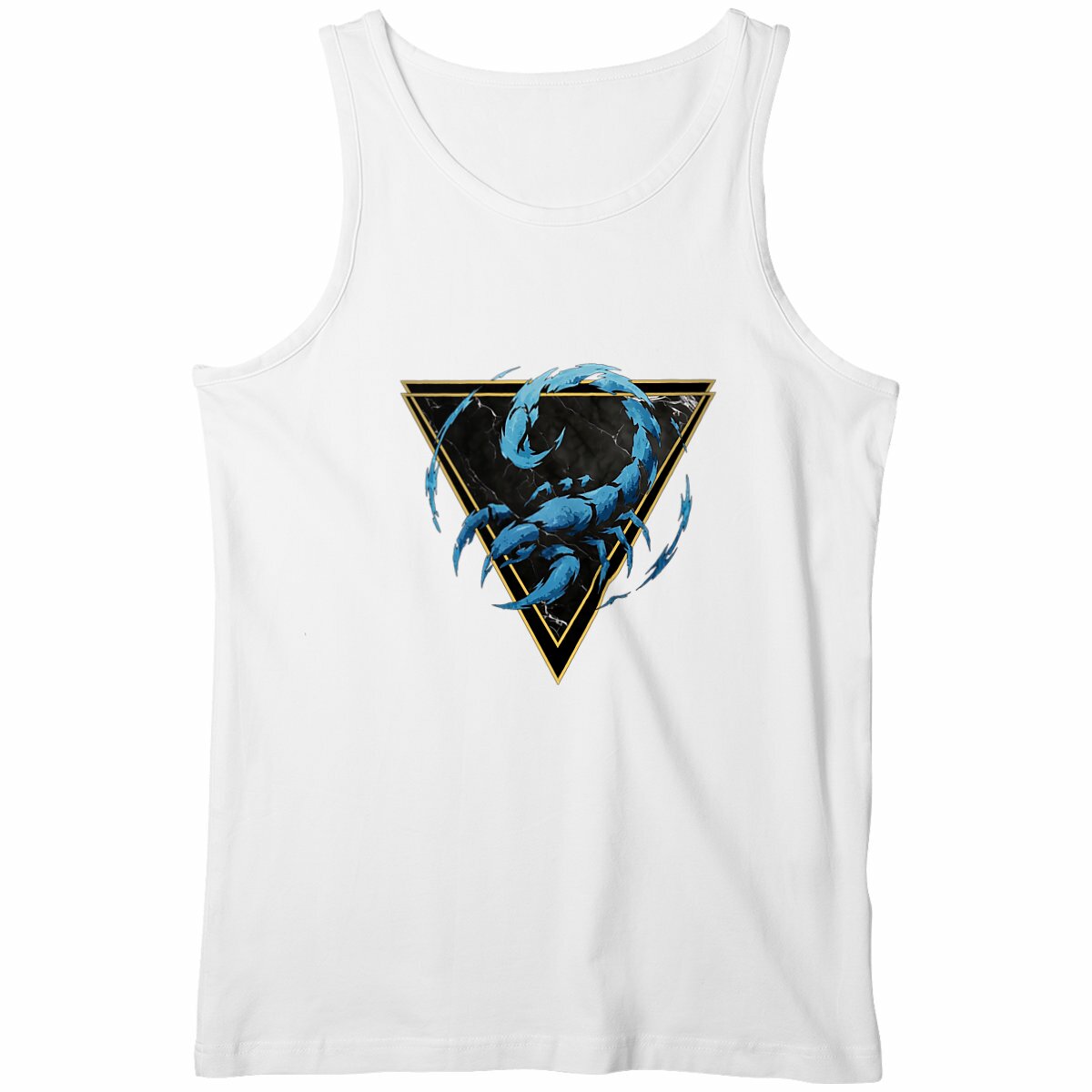 Image front Débardeur Homme Scorpion en Coton Bio - Haut Style Ethnique Élément Eau