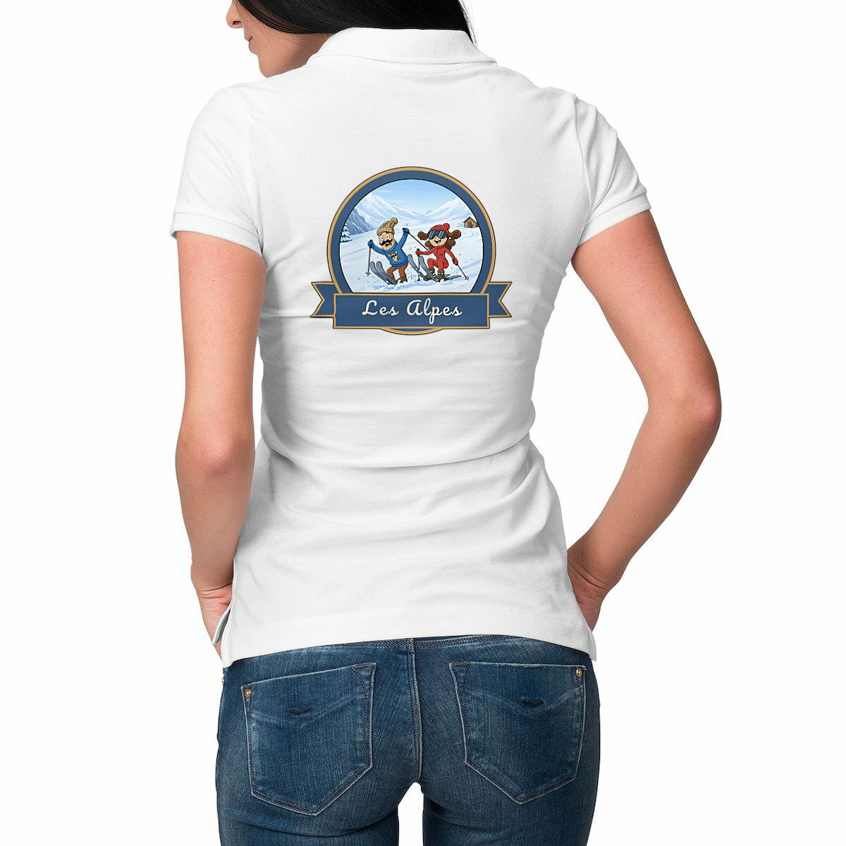 Polo léger femme "Kékette et Vagina dans les Alpes"