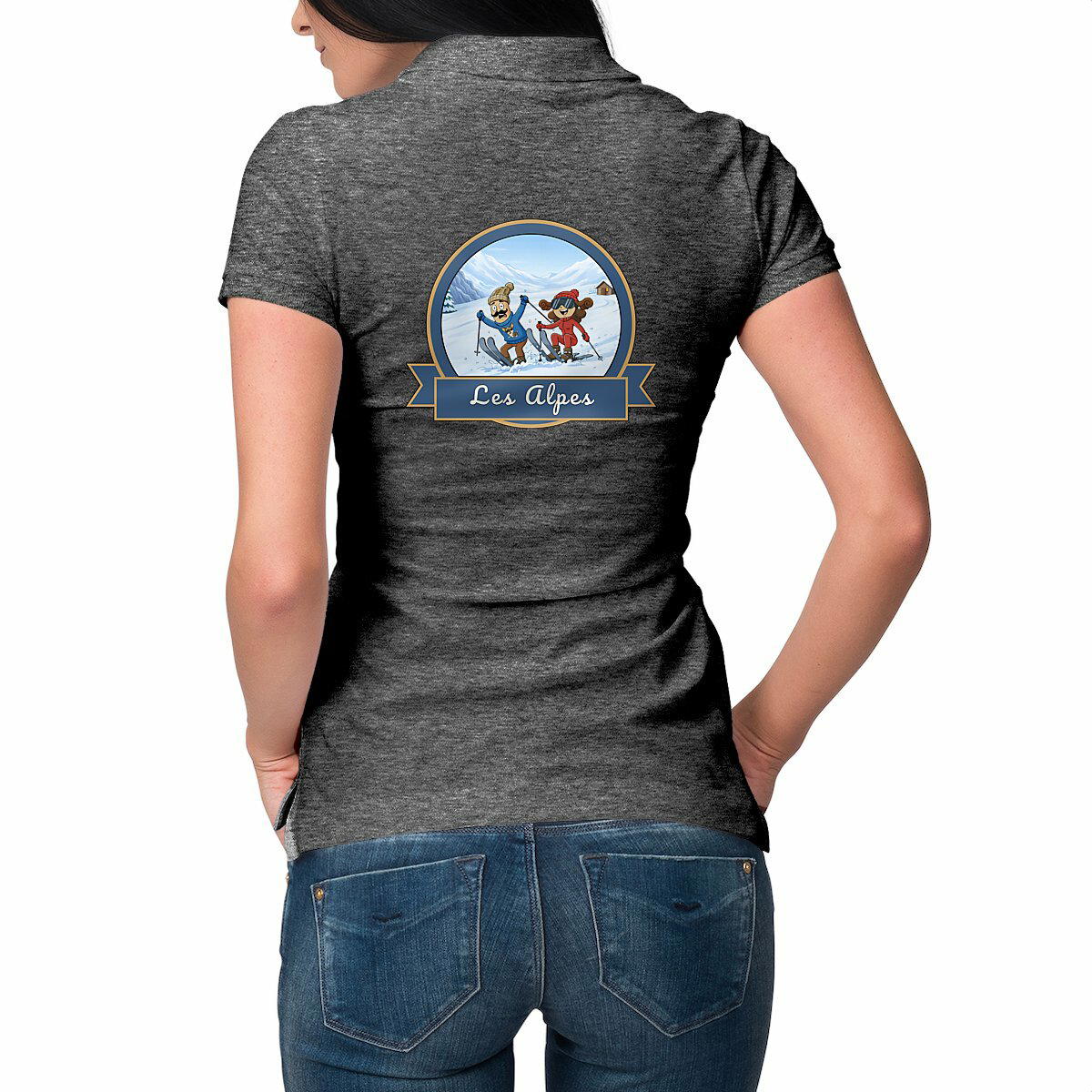 Polo léger femme "Kékette et Vagina dans les Alpes"