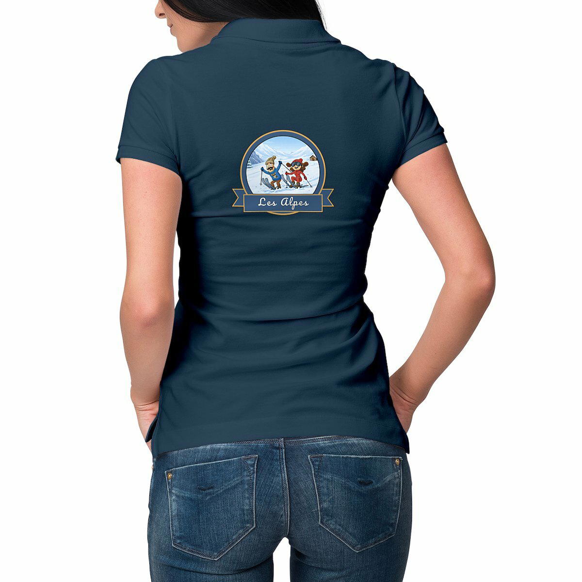 Polo léger femme "Kékette et Vagina dans les Alpes"