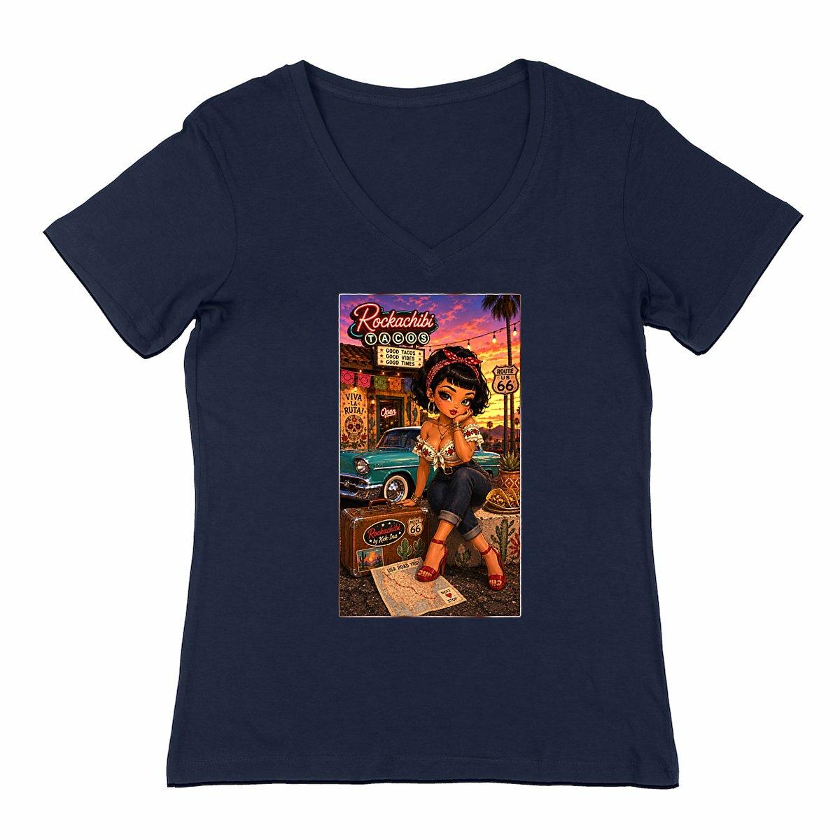 Image front Débardeur Homme Rockabilly Pénélopé - Rockachibi