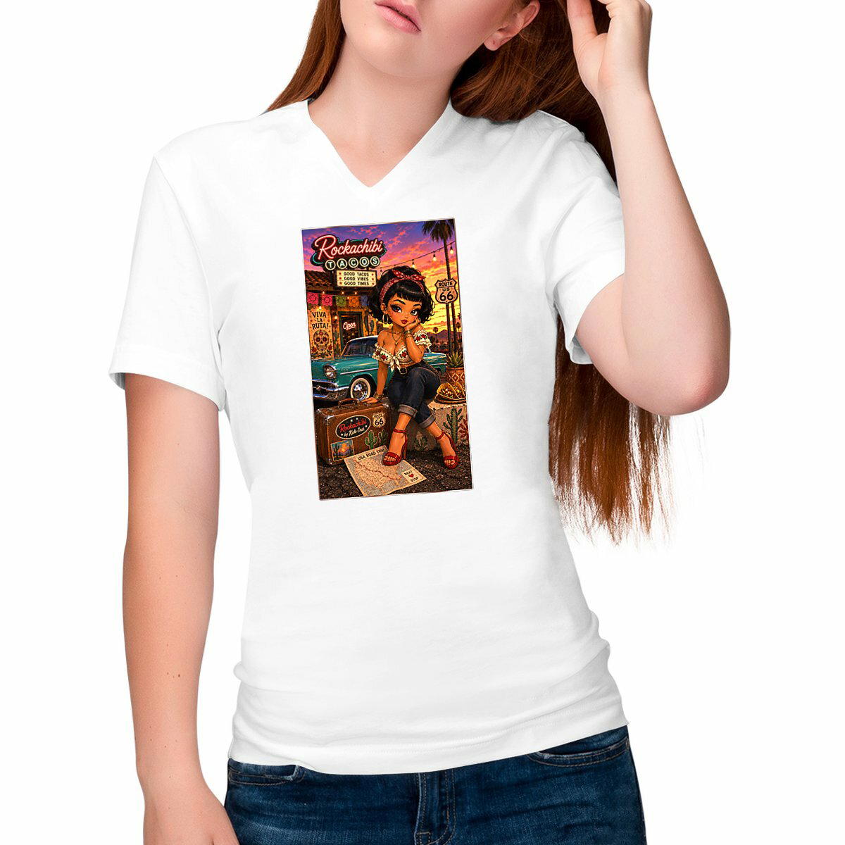 Image front Débardeur Homme Rockabilly Pénélopé - Rockachibi