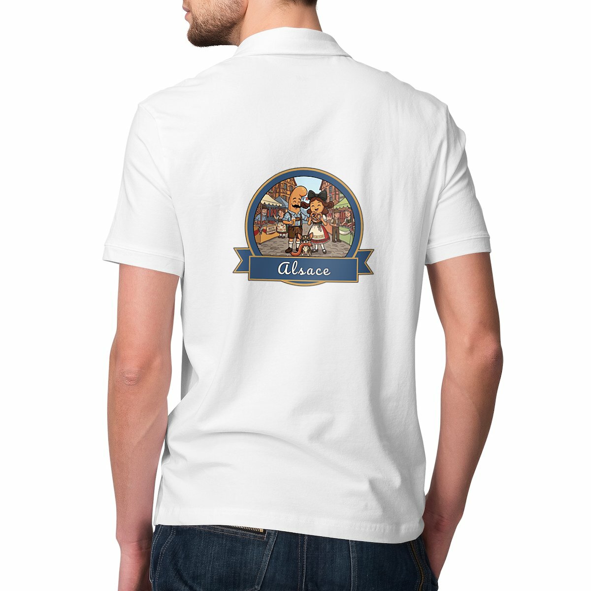 Polo Léger Homme "Kékette et Vagina en Alsace"