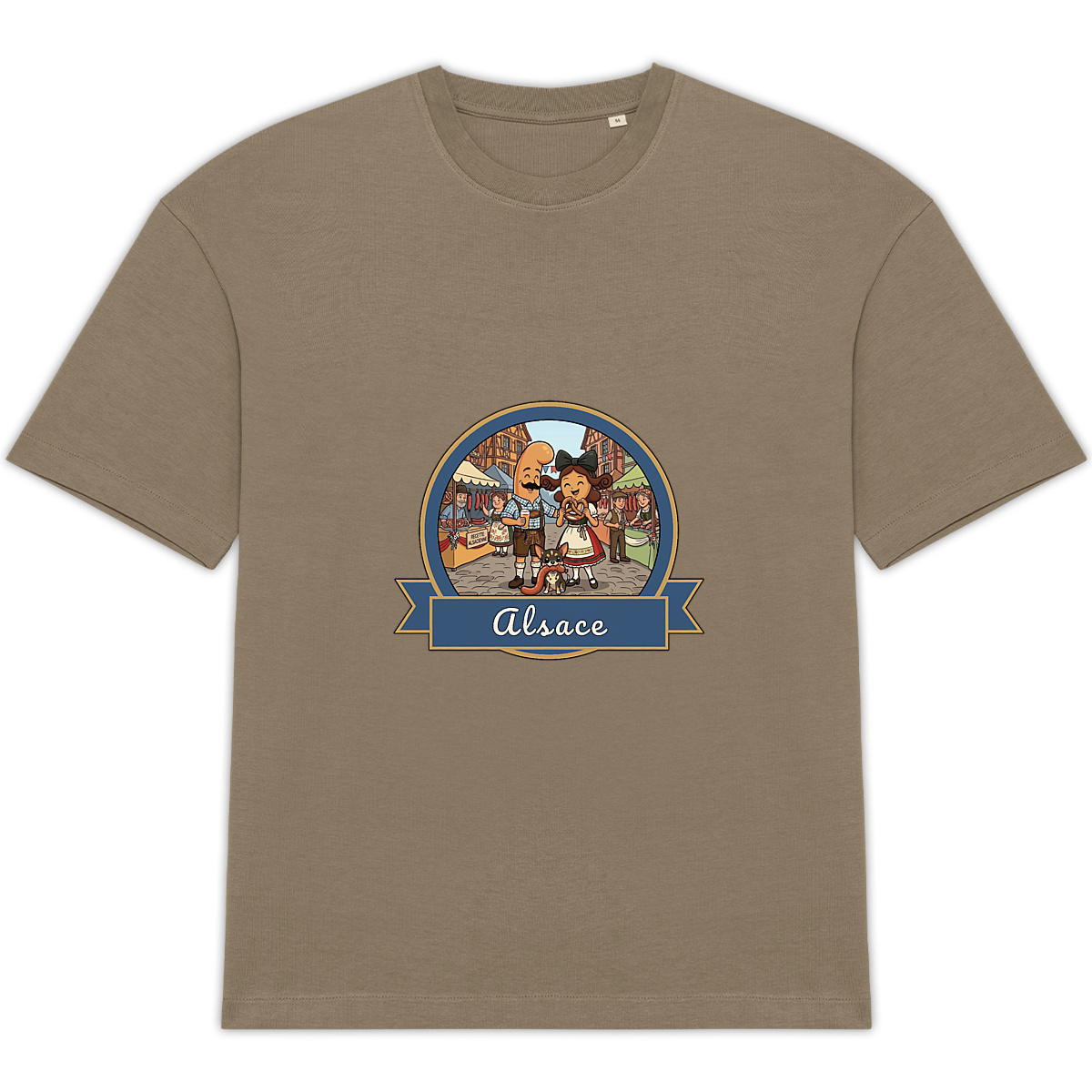 T-shirt Unisexe Oversized "Kékette et Vagina en Alsace"