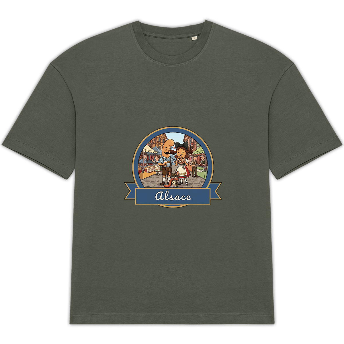 T-shirt Unisexe Oversized "Kékette et Vagina en Alsace" - Image