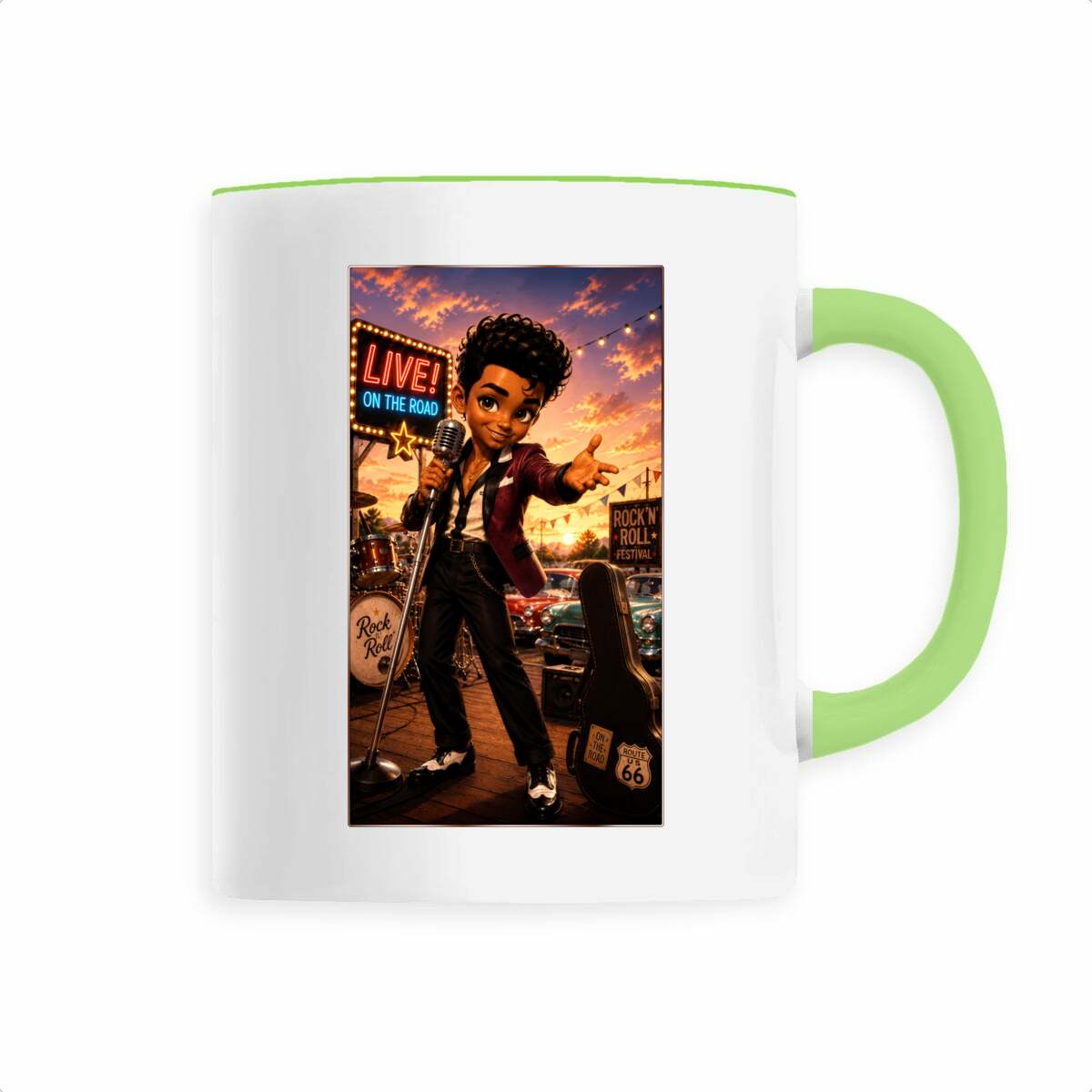 Image front Mug Rétro Rock 'n' Roll Festival Bobby