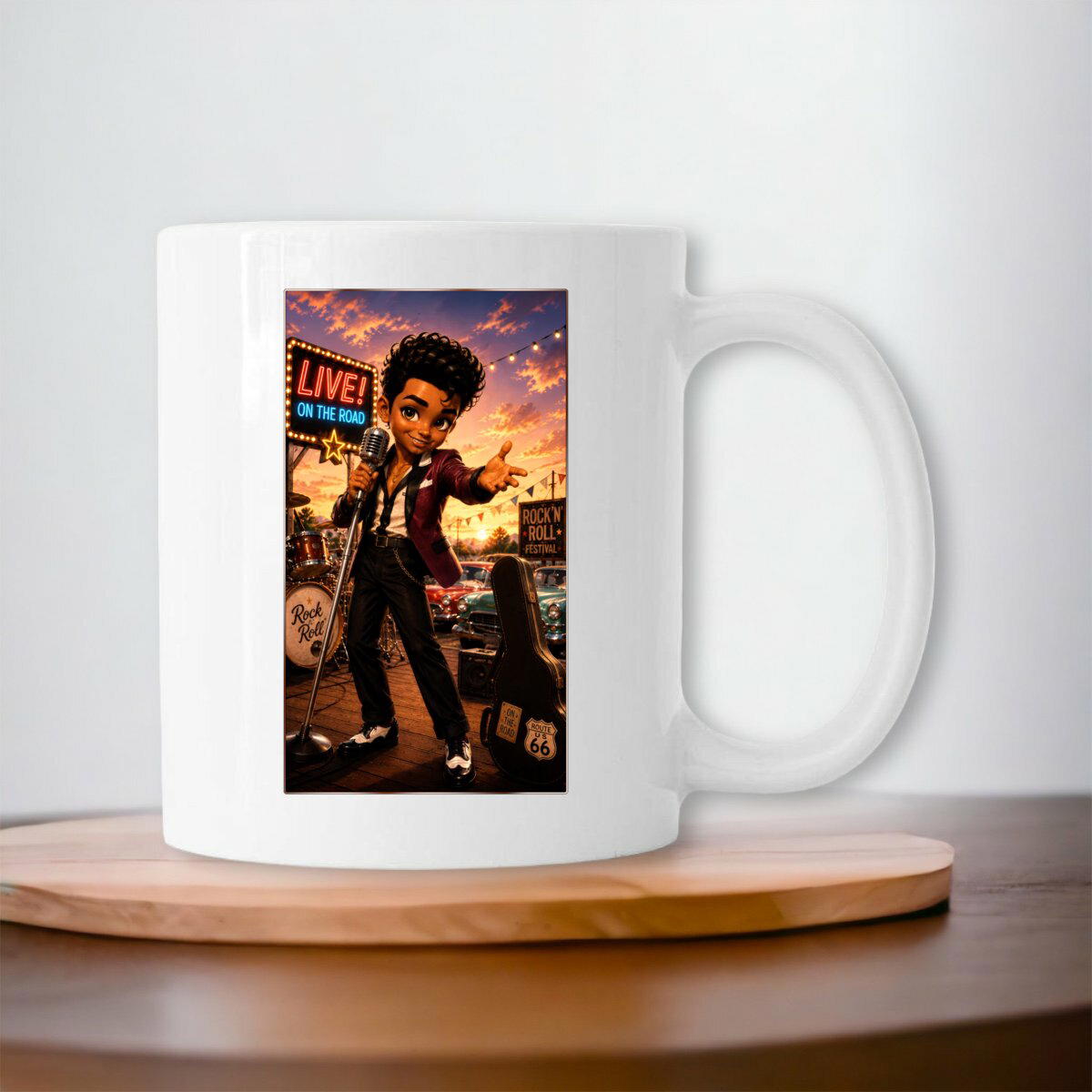 Image front Mug Rétro Rock 'n' Roll Festival Bobby