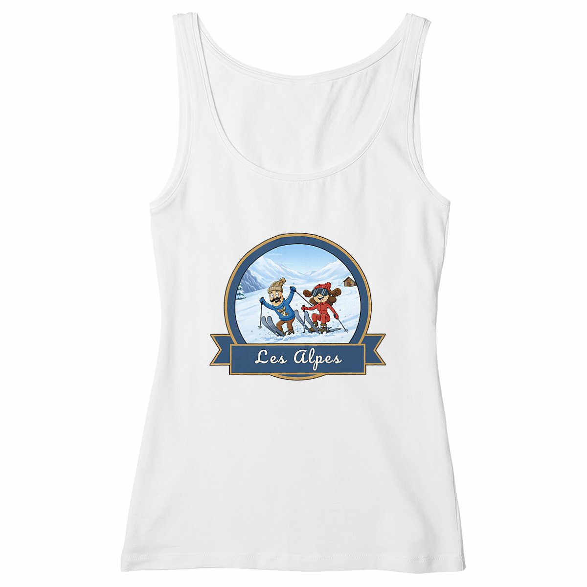 débardeur femme cintré "Kékette et Vagina dans les Alpes" - Image