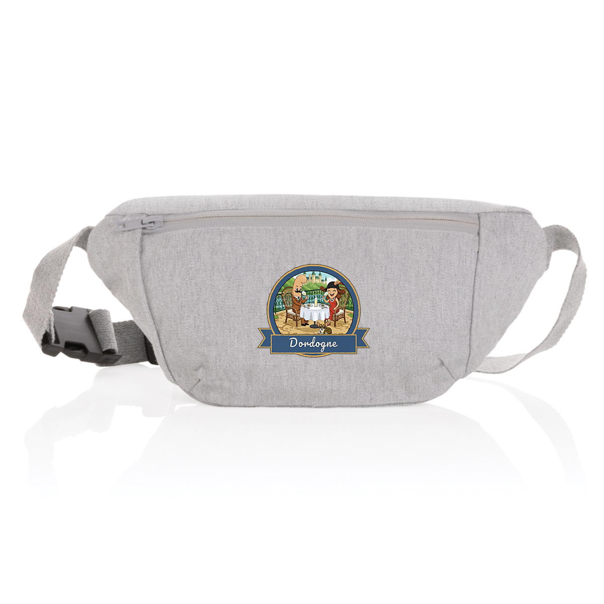 Image front Sac banane en toile Kek et Ina en Dordogne