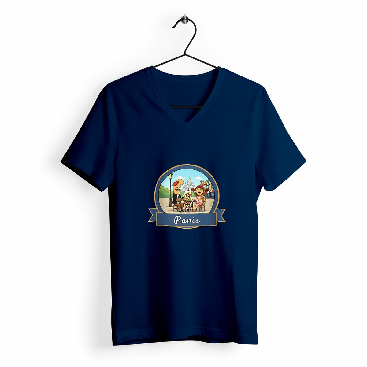 T-shirt Femme Col V Kékette et Vagina à Paris-Montmartre