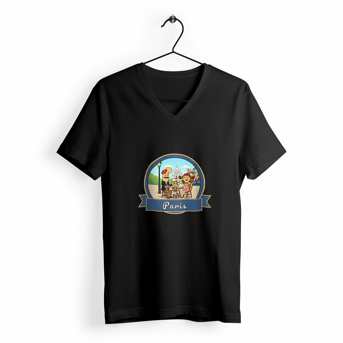 T-shirt Femme Col V Kékette et Vagina à Paris-Montmartre - Image