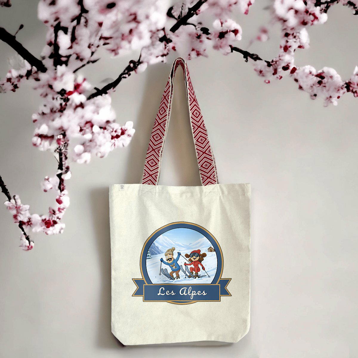 Totebag ethnique "Kékette et Vagina dans les Alpes"