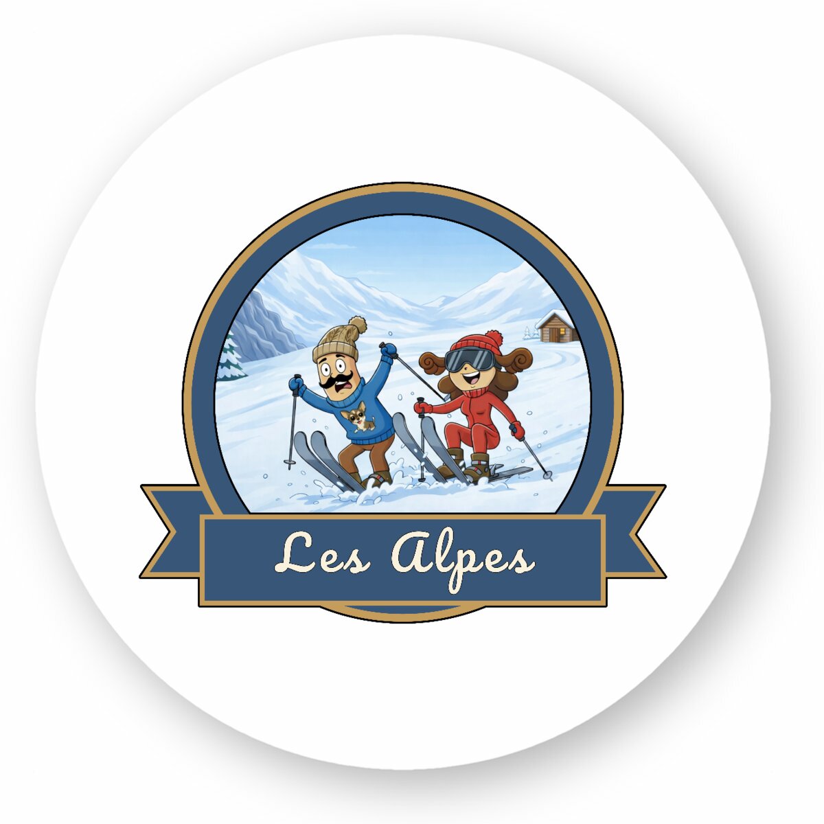 Stickers  "Kékette et Vagina aux Alpes"