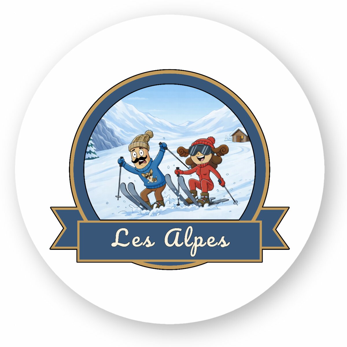 Stickers  "Kékette et Vagina aux Alpes"