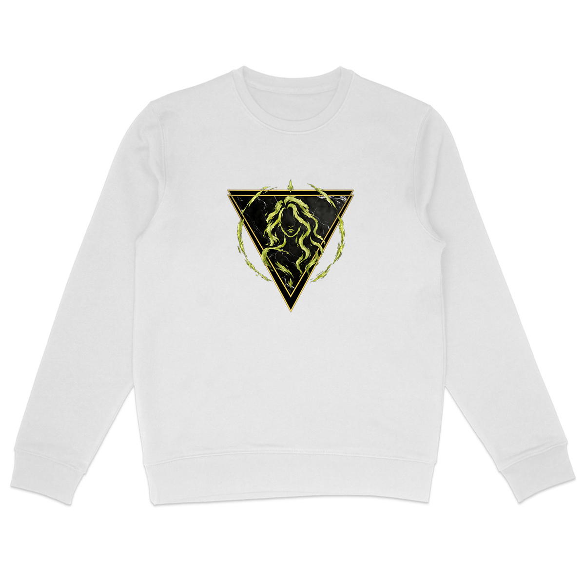 Image front Sweat Léger Unisexe Vierge en Coton Bio - Style Ethnique Élément Terre