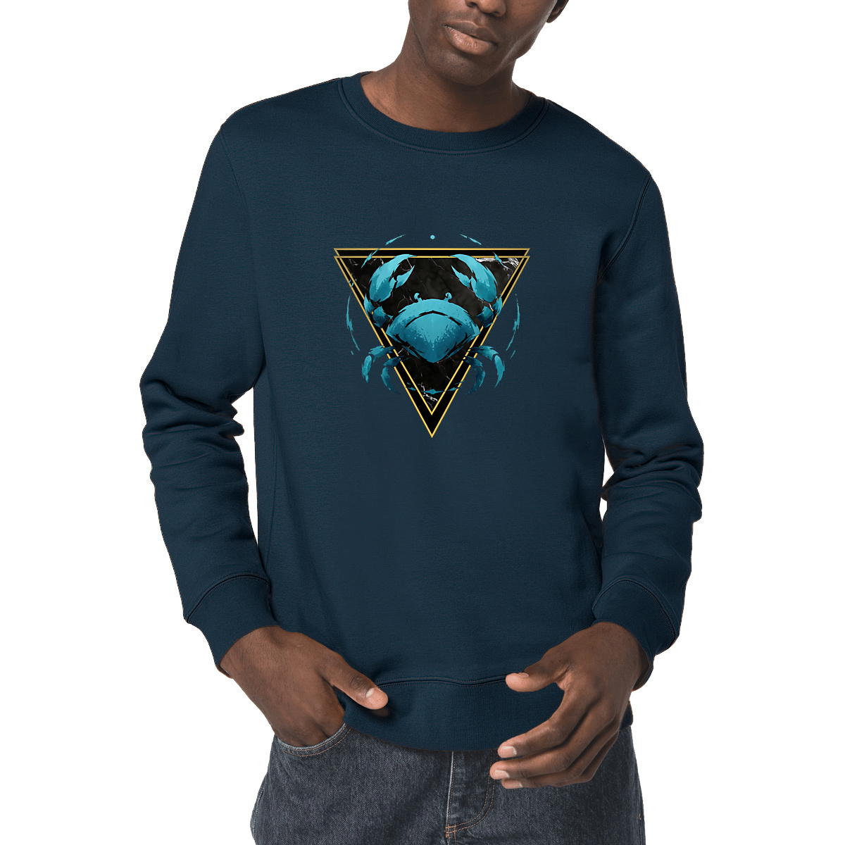 Image front Sweat Léger Unisexe Cancer Coton Bio - Style Ethnique Élément Eau