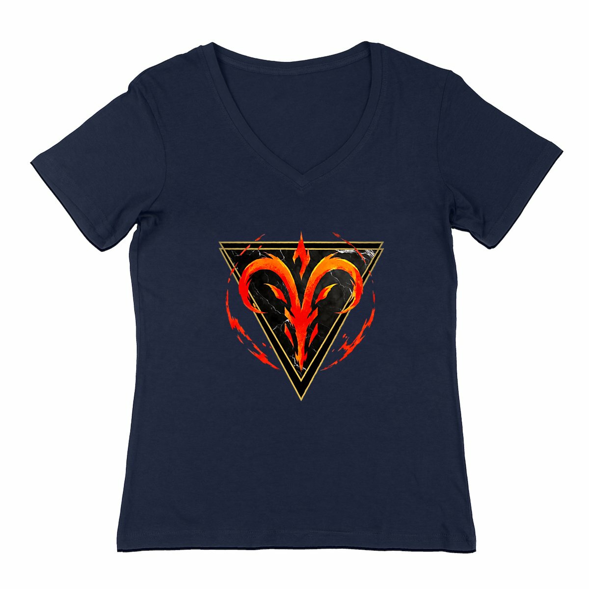 T-shirt Femme Col V : Éveillez votre Bélier avec Kek-Ina - Image