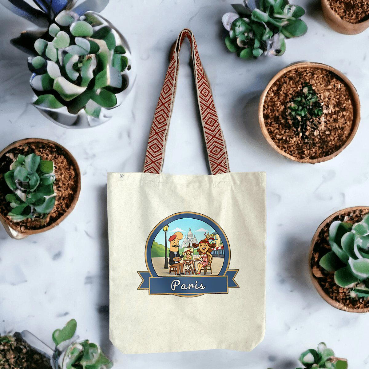 totebag ethnique "Kékette et Vagina à Paris-Montmartre"