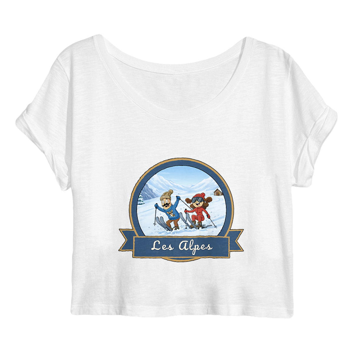 Crop top Femme "Kékette et Vagina "les Alpes"  - Image