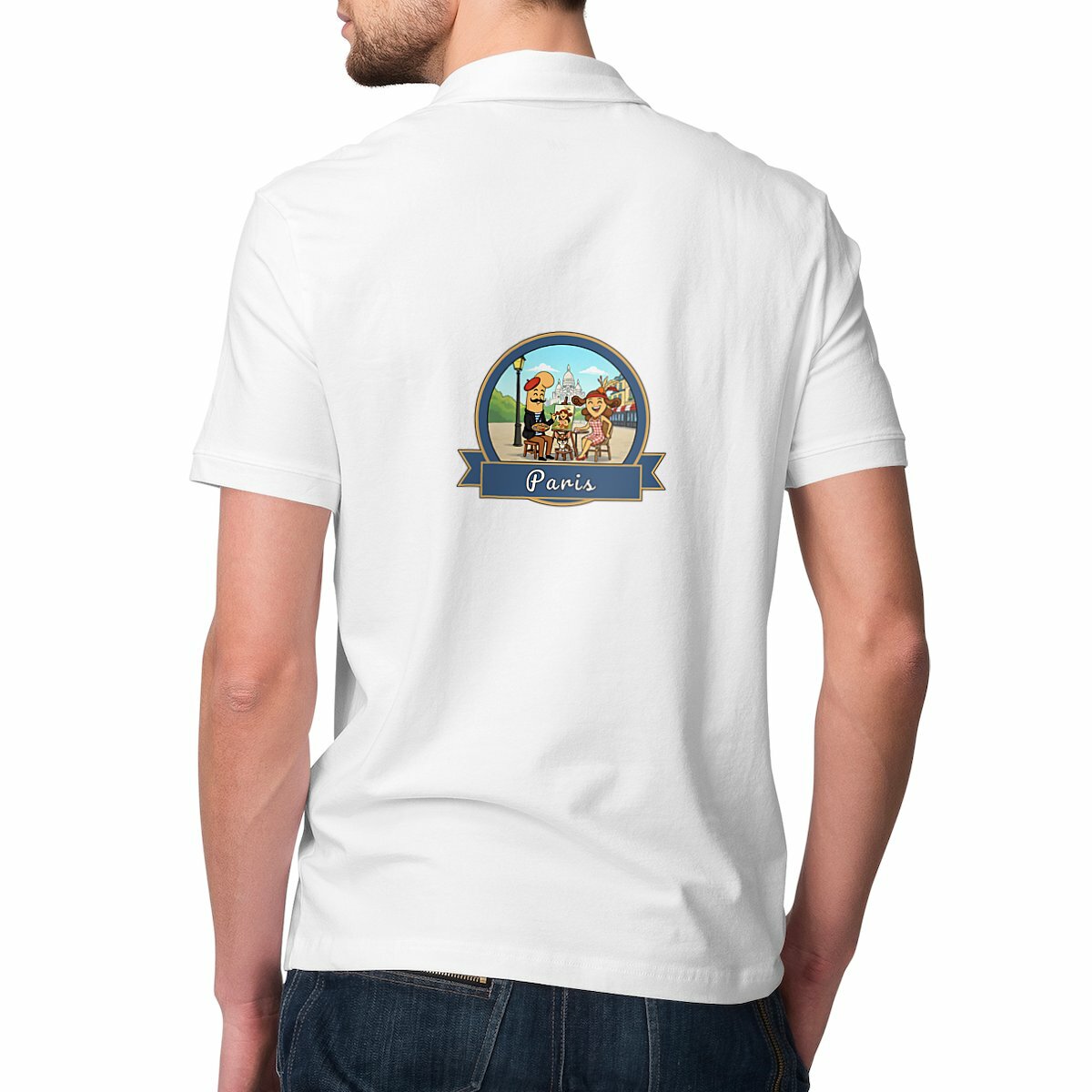 polo léger homme "Kékette et Vagina à Paris-Montmartre"