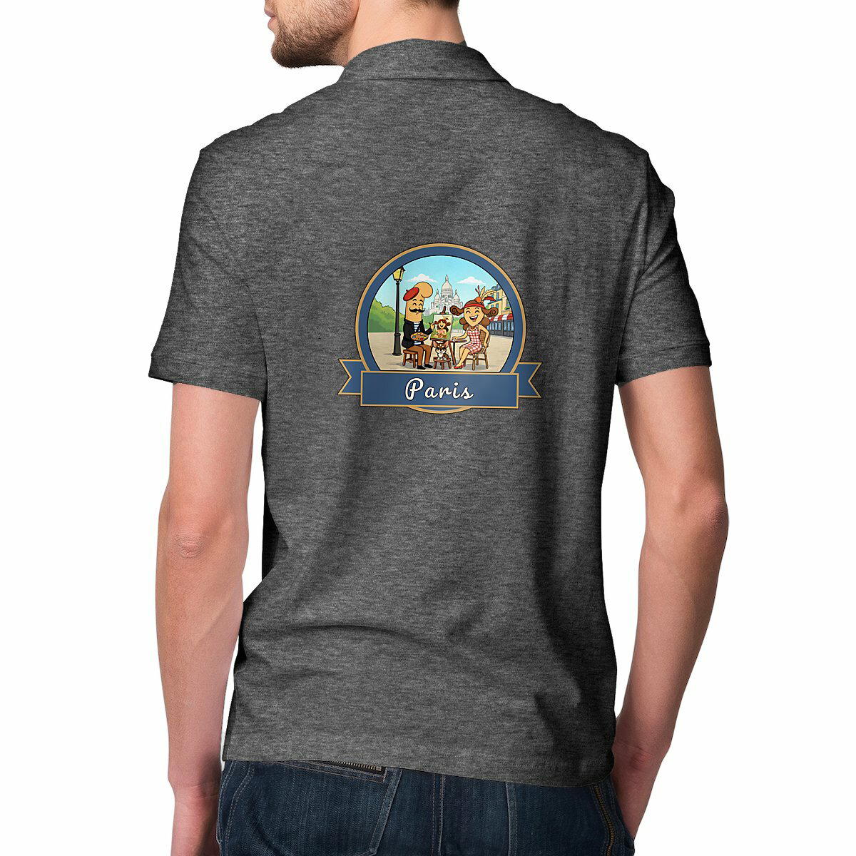 polo léger homme "Kékette et Vagina à Paris-Montmartre"