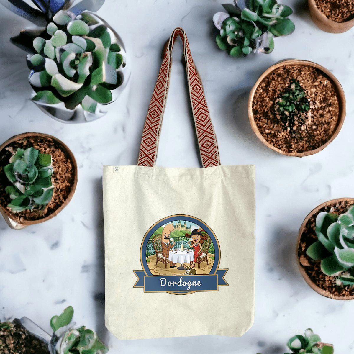 Totebag ethnique "Kékette et Vagina en Dordogne"