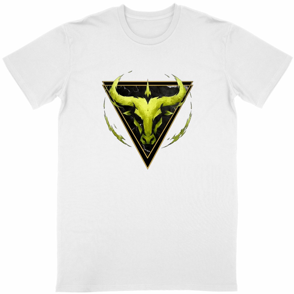 Image front T-shirt Unisexe Classique Taureau Coton Bio - Style Ethnique Élément Terre