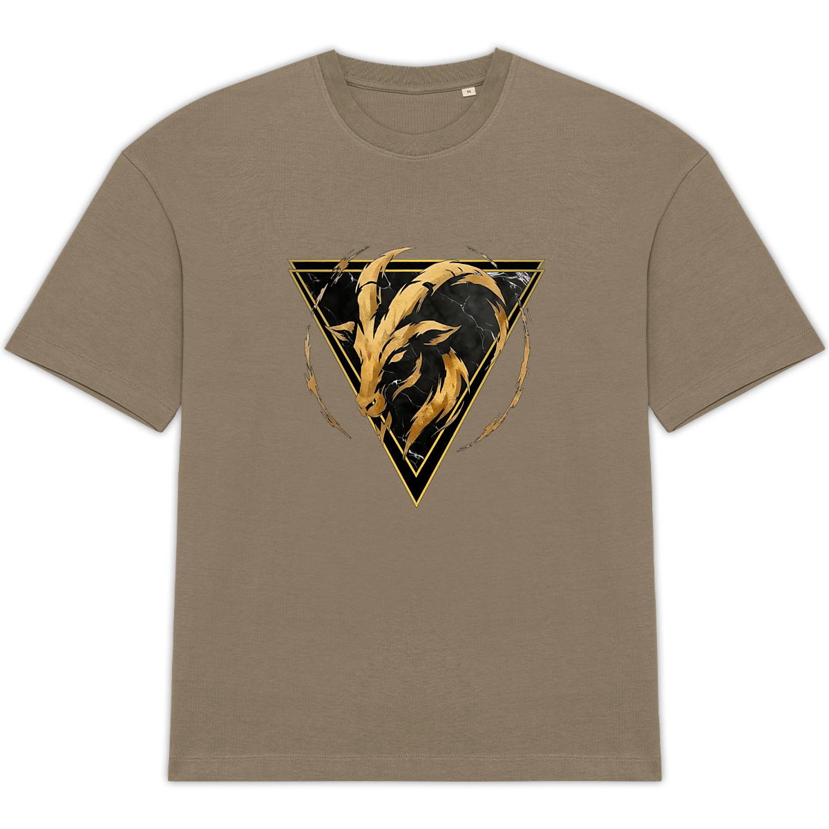 Image front T-shirt Unisexe Classique Capricorne Coton Bio - Style Ethnique Élément Terre