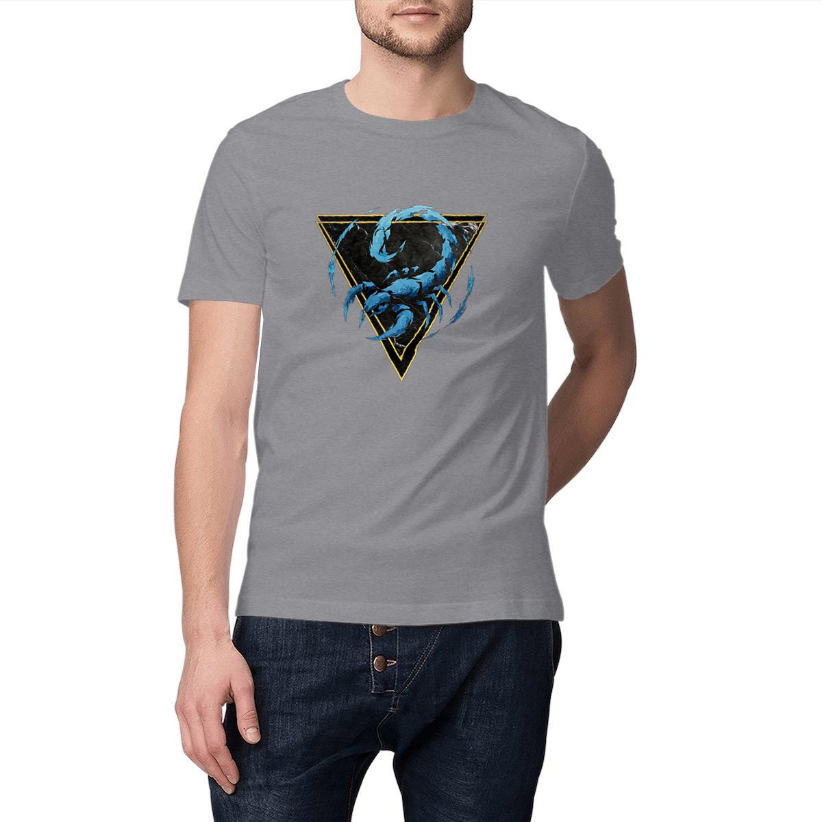 Image front T-shirt Unisexe Classique Scorpion Coton Bio - Style Ethnique Élément Eau
