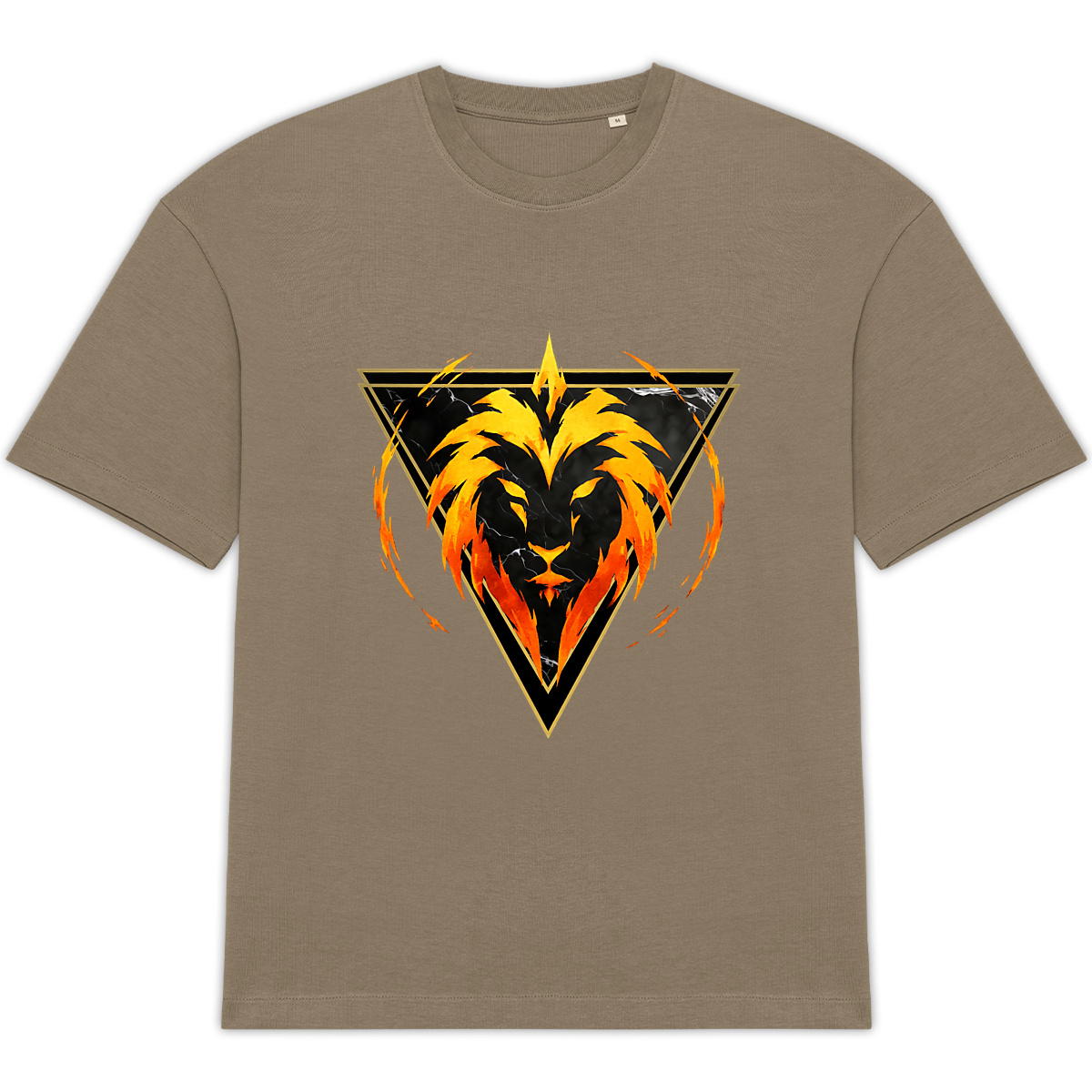 T-shirt Unisexe Oversized Lion du Zodiaque par Kek-Ina - Image