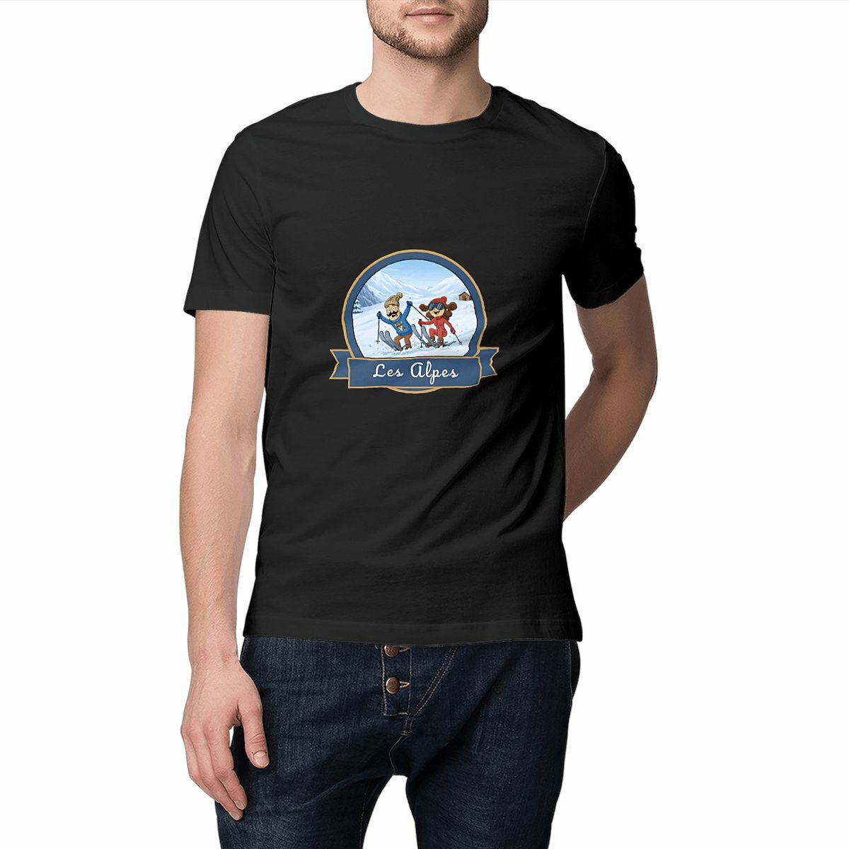 T-shirt Unisexe Classique "Kékette et Vagina dans les Alpes"