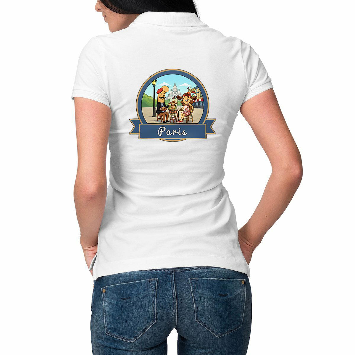 Polo léger femme "Kékette et Vagina à Paris-Montmartre"