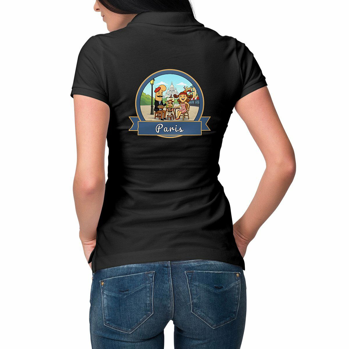 Polo léger femme "Kékette et Vagina à Paris-Montmartre"