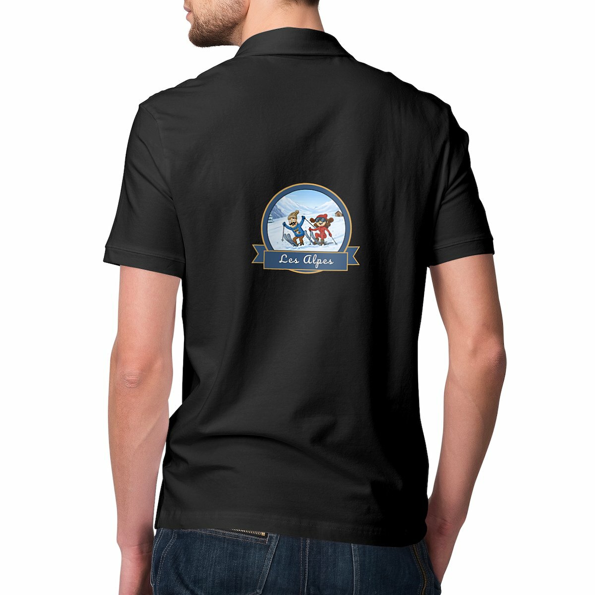 Polo léger homme "Kékette et Vagina dans les Alpes"