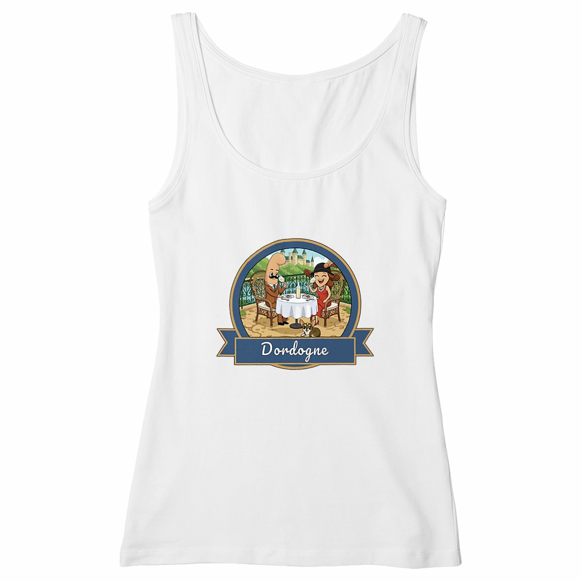 Débardeur femme cintré "Kékette et Vagina en Dordogne" - Image