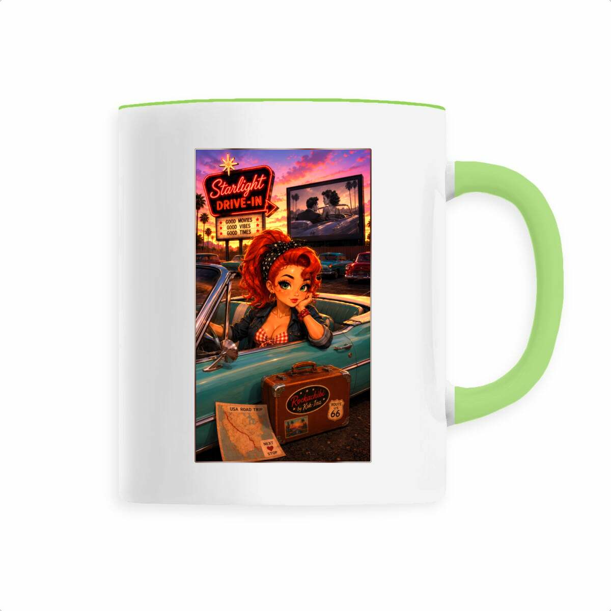 Image front Mug Rétro Drive-In Ginger Collection Rockachibi