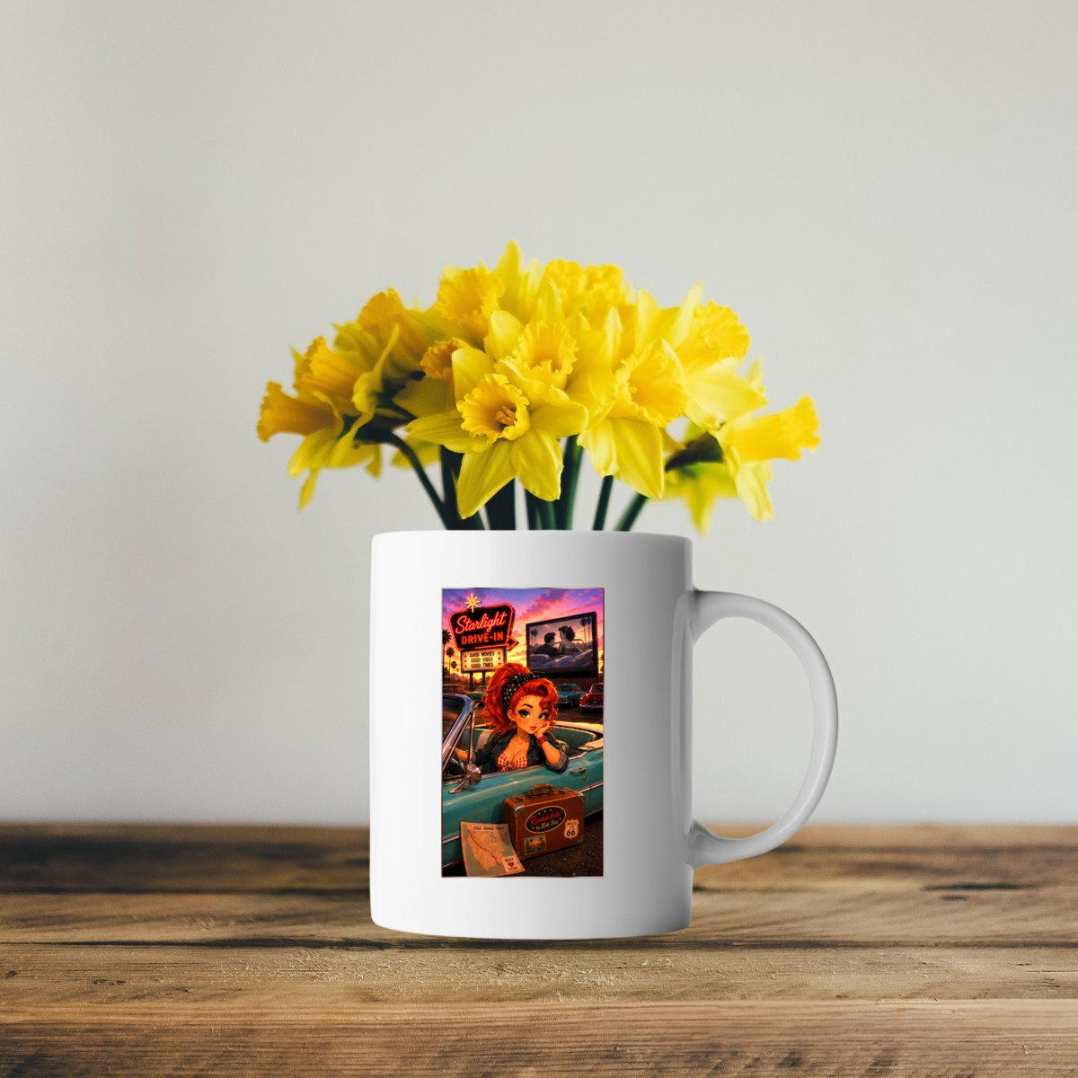Image front Mug Rétro Drive-In Ginger Collection Rockachibi
