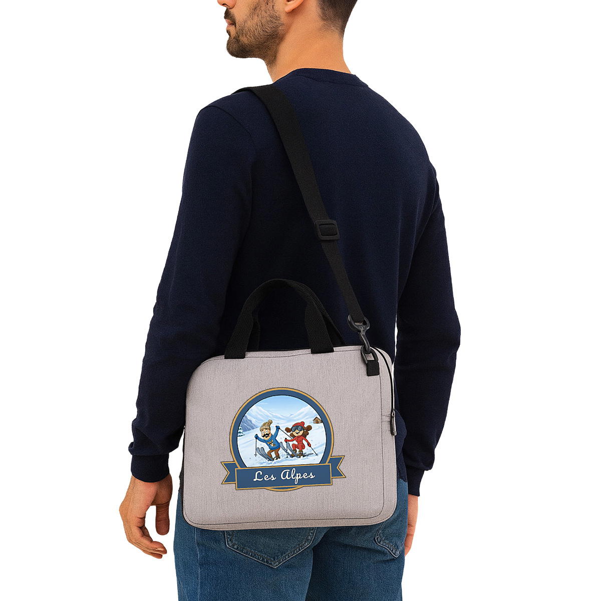 Sac pour ordinateur portable "Kékette et Vagina dans les Alpes"