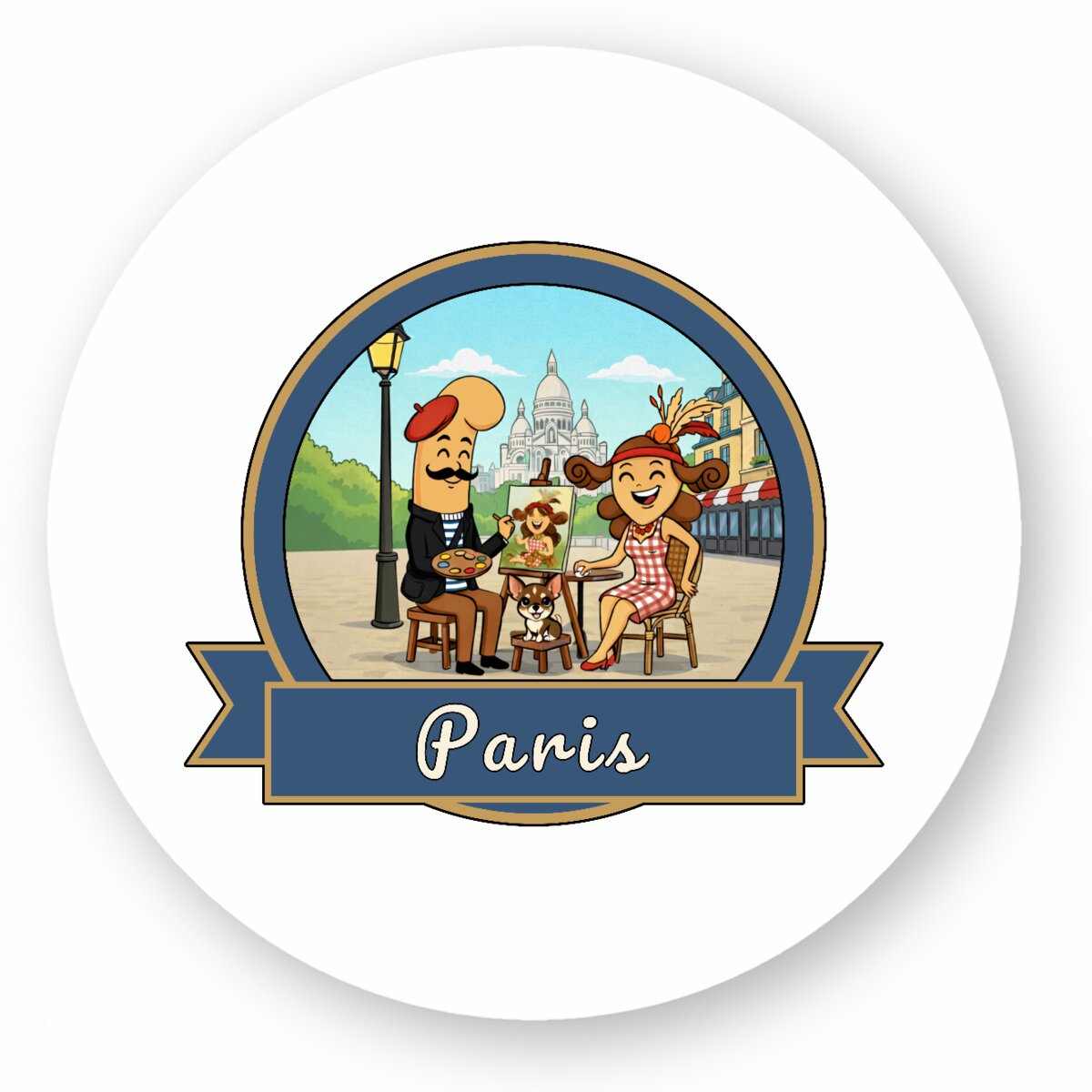 Stickers  "Kékette et Vagina à Paris-montmartre"