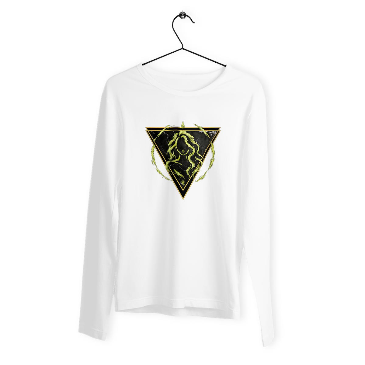 Image front T-shirt Manches Longues Homme Vierge Coton Bio - Style Ethnique Élément Terre