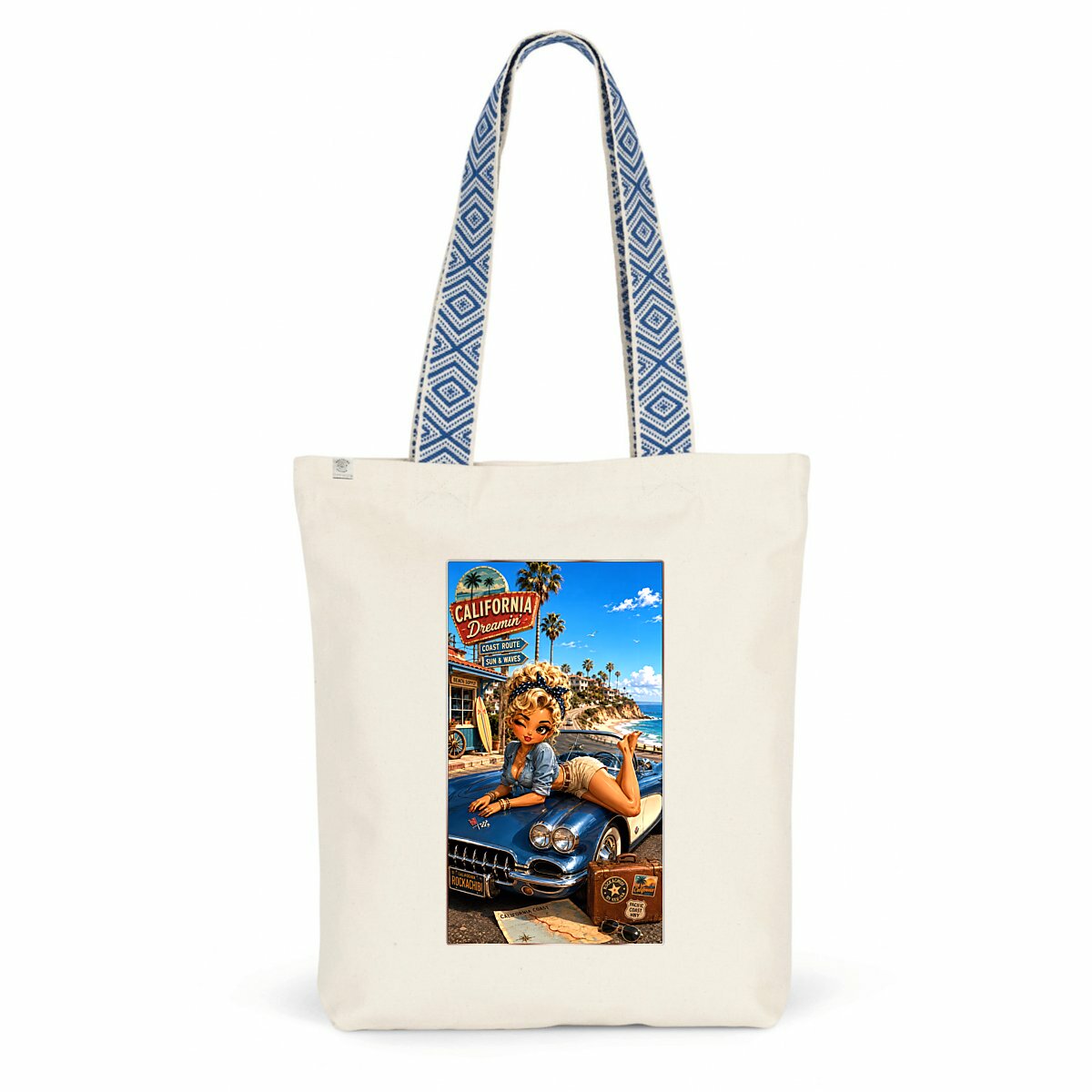 Image front Tote Bag Vintage California Crystal - Collection Rockachibi