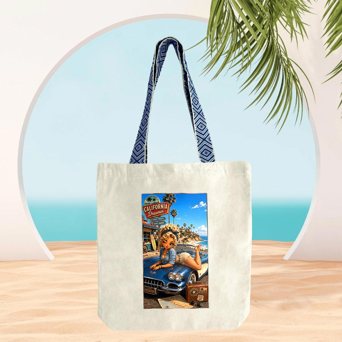 Image front Tote Bag Vintage California Crystal - Collection Rockachibi