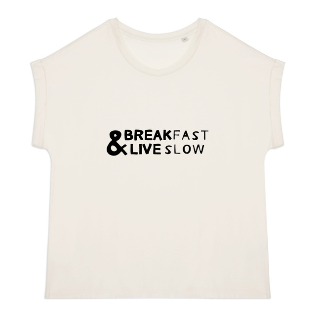 camiseta mangas dobladas mujer BREAKFAST & LIVESLOW - Image