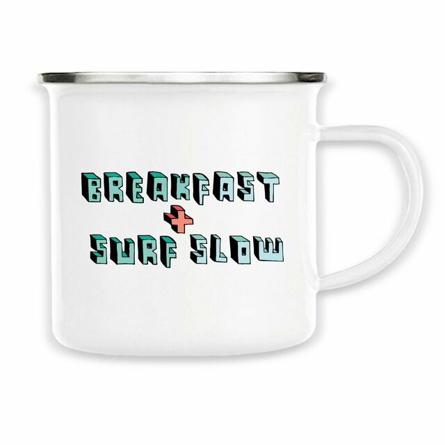 taza metal BREAKFAST + SURFSLOW